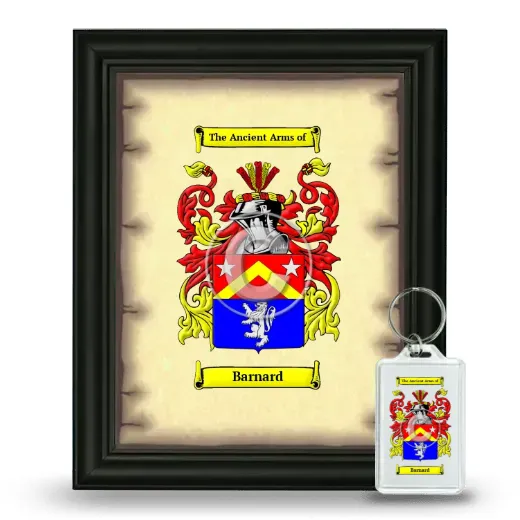 Barnard Framed Coat of Arms and Keychain - Black