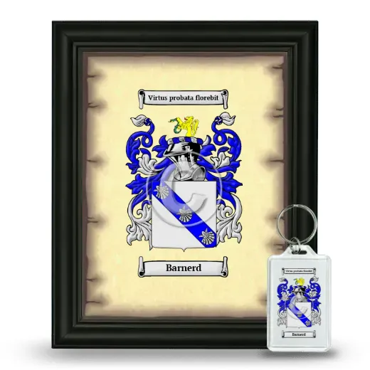 Barnerd Framed Coat of Arms and Keychain - Black