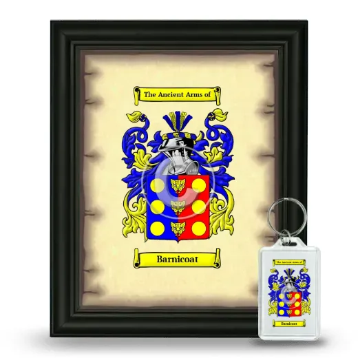 Barnicoat Framed Coat of Arms and Keychain - Black