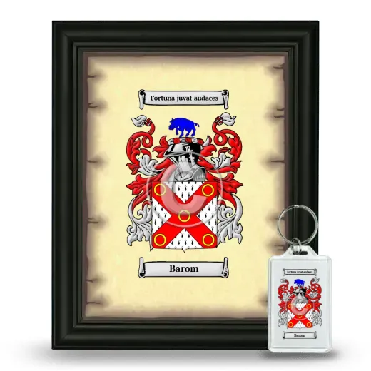Barom Framed Coat of Arms and Keychain - Black