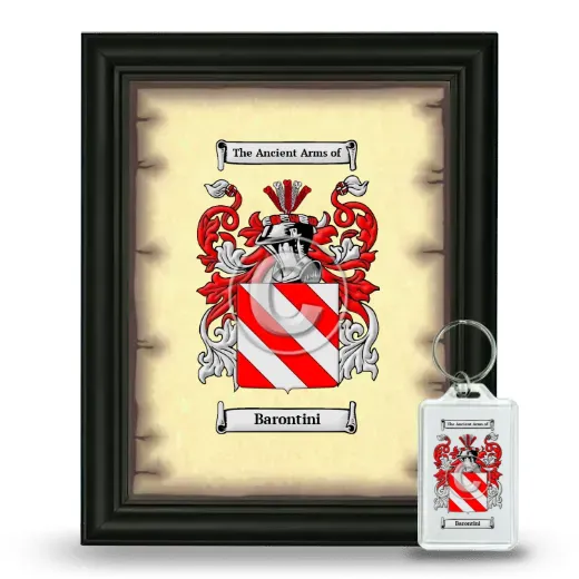 Barontini Framed Coat of Arms and Keychain - Black