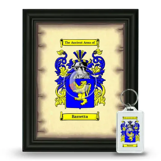 Barretta Framed Coat of Arms and Keychain - Black