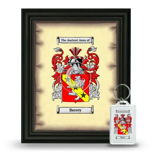 Barrey Framed Coat of Arms and Keychain - Black