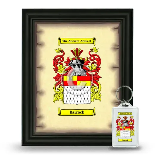 Barrock Framed Coat of Arms and Keychain - Black