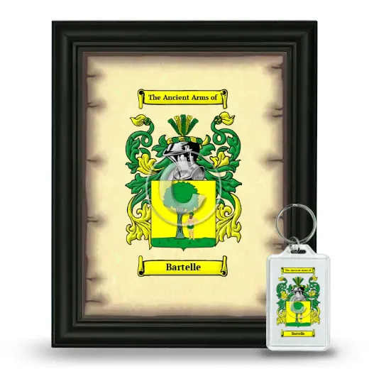 Bartelle Framed Coat of Arms and Keychain - Black