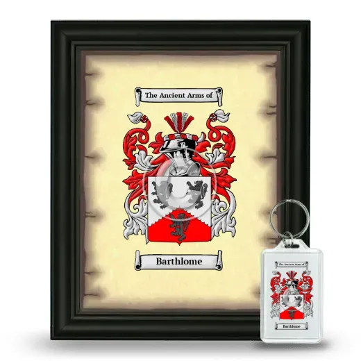 Barthlome Framed Coat of Arms and Keychain - Black
