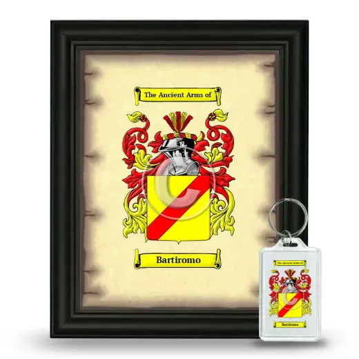 Bartiromo Framed Coat of Arms and Keychain - Black