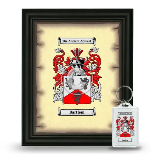Bartlem Framed Coat of Arms and Keychain - Black