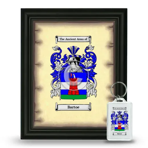 Bartoe Framed Coat of Arms and Keychain - Black