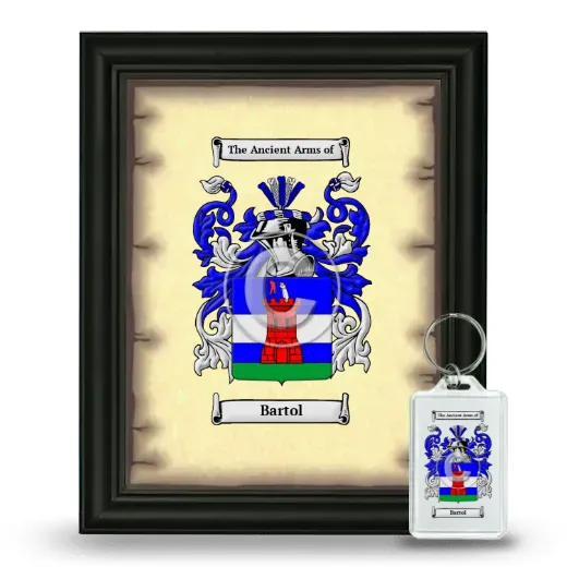 Bartol Framed Coat of Arms and Keychain - Black