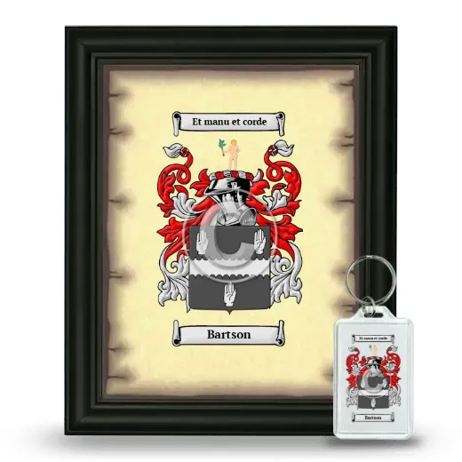 Bartson Framed Coat of Arms and Keychain - Black