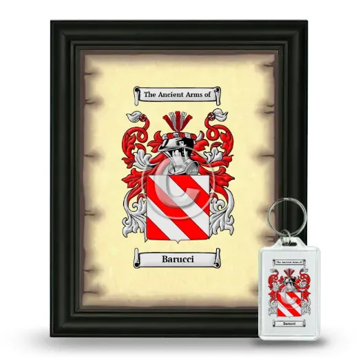 Barucci Framed Coat of Arms and Keychain - Black