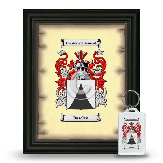 Baselen Framed Coat of Arms and Keychain - Black