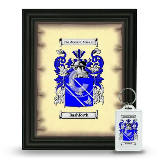 Bashforth Framed Coat of Arms and Keychain - Black