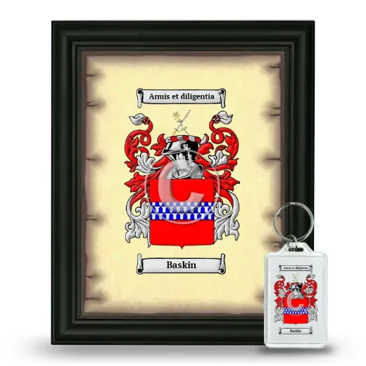 Baskin Framed Coat of Arms and Keychain - Black
