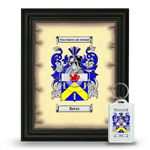 Batsz Framed Coat of Arms and Keychain - Black