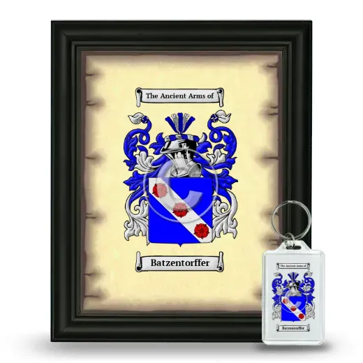 Batzentorffer Framed Coat of Arms and Keychain - Black