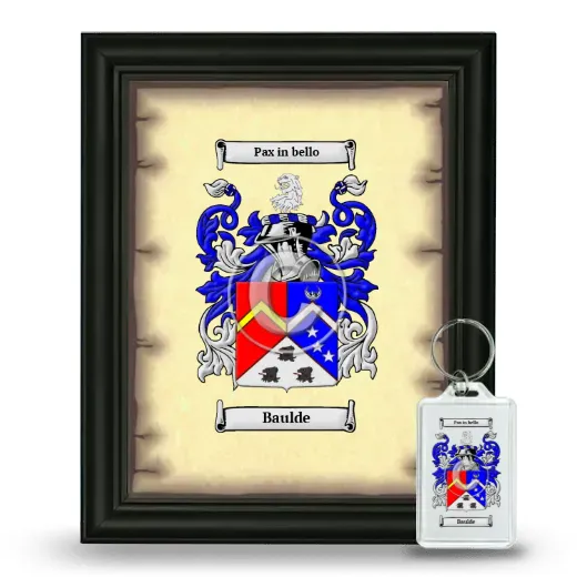Baulde Framed Coat of Arms and Keychain - Black