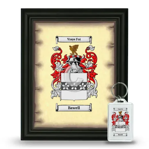 Bawell Framed Coat of Arms and Keychain - Black
