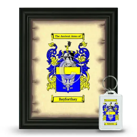 Bayforthay Framed Coat of Arms and Keychain - Black