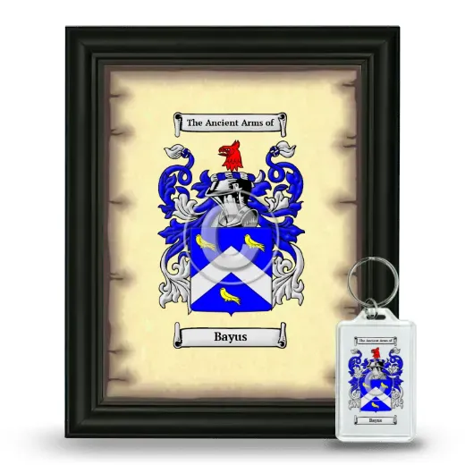 Bayus Framed Coat of Arms and Keychain - Black