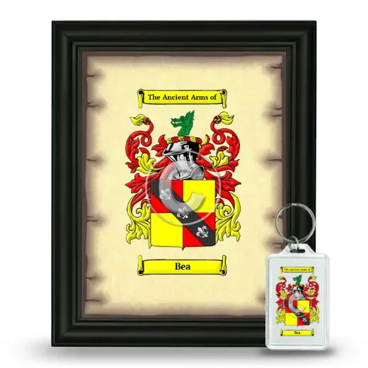 Bea Framed Coat of Arms and Keychain - Black