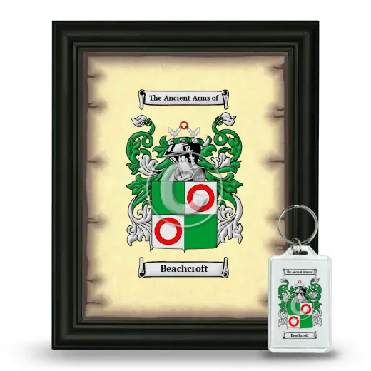 Beachcroft Framed Coat of Arms and Keychain - Black