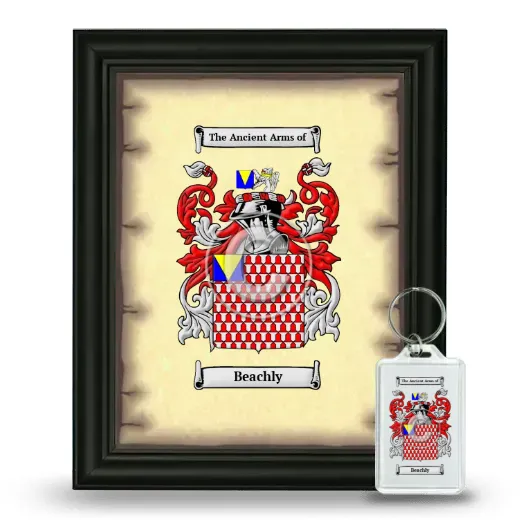 Beachly Framed Coat of Arms and Keychain - Black