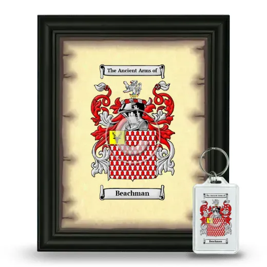 Beachman Framed Coat of Arms and Keychain - Black