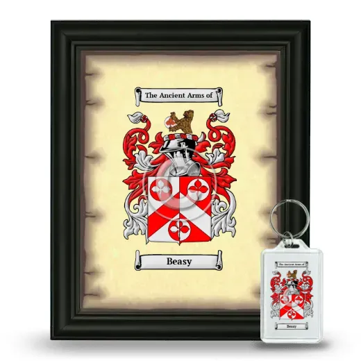 Beasy Framed Coat of Arms and Keychain - Black