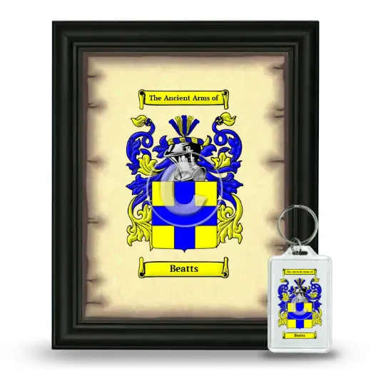 Beatts Framed Coat of Arms and Keychain - Black