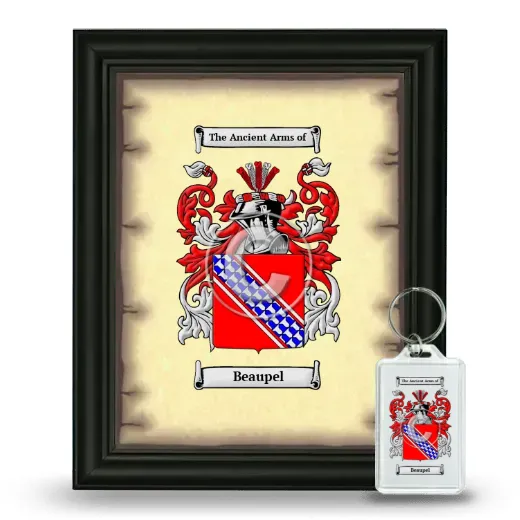 Beaupel Framed Coat of Arms and Keychain - Black