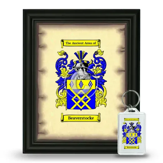 Beaverstocke Framed Coat of Arms and Keychain - Black