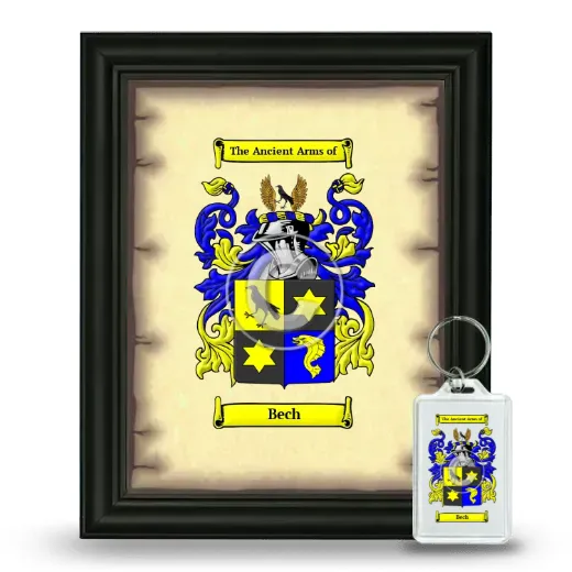 Bech Framed Coat of Arms and Keychain - Black
