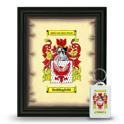 Beddingfeild Framed Coat of Arms and Keychain - Black