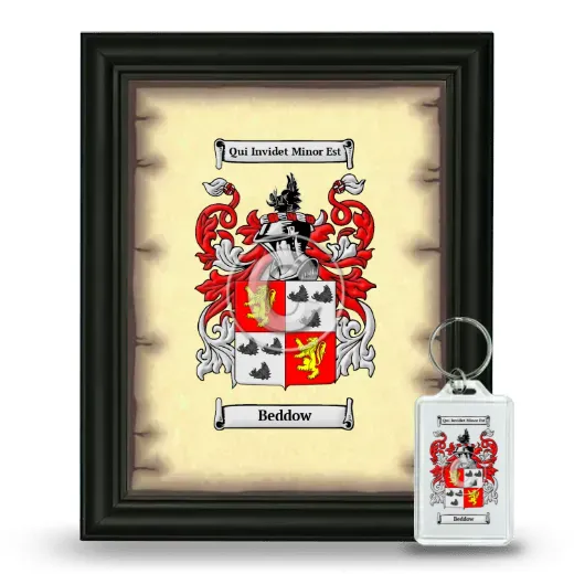 Beddow Framed Coat of Arms and Keychain - Black