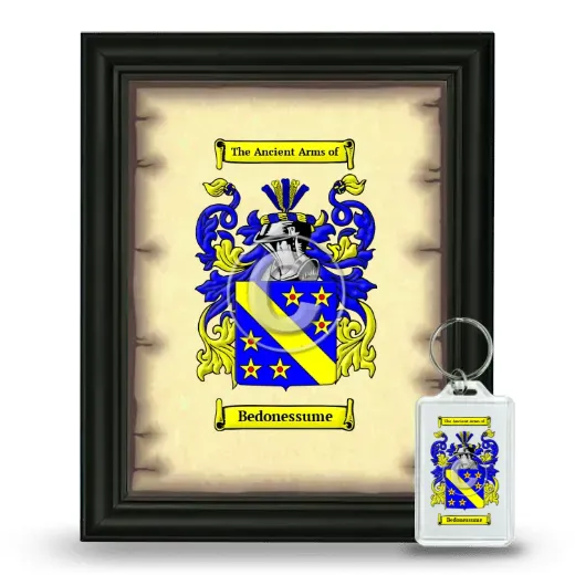 Bedonessume Framed Coat of Arms and Keychain - Black