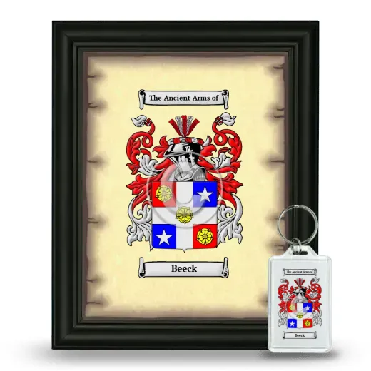 Beeck Framed Coat of Arms and Keychain - Black