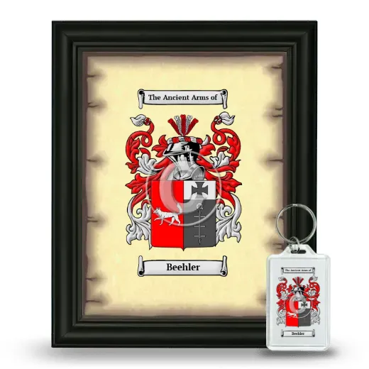 Beehler Framed Coat of Arms and Keychain - Black
