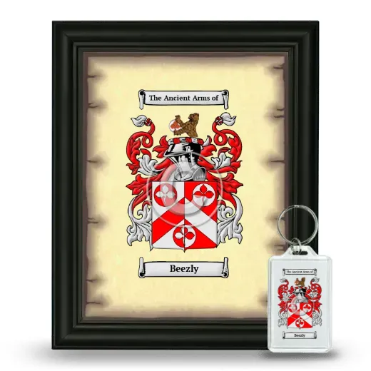 Beezly Framed Coat of Arms and Keychain - Black