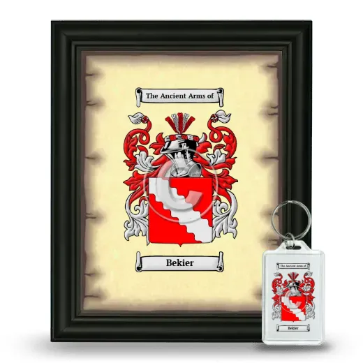 Bekier Framed Coat of Arms and Keychain - Black