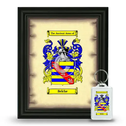 Belche Framed Coat of Arms and Keychain - Black