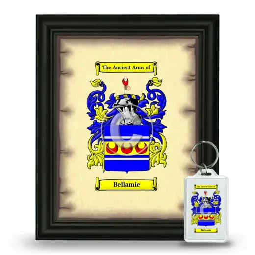 Bellamie Framed Coat of Arms and Keychain - Black
