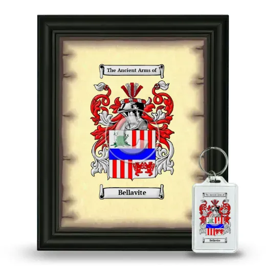 Bellavite Framed Coat of Arms and Keychain - Black