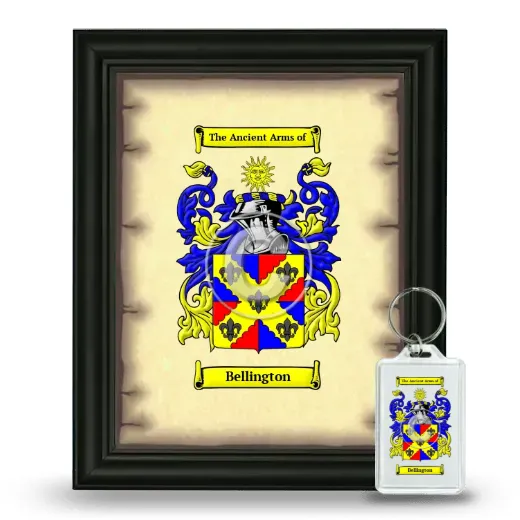 Bellington Framed Coat of Arms and Keychain - Black