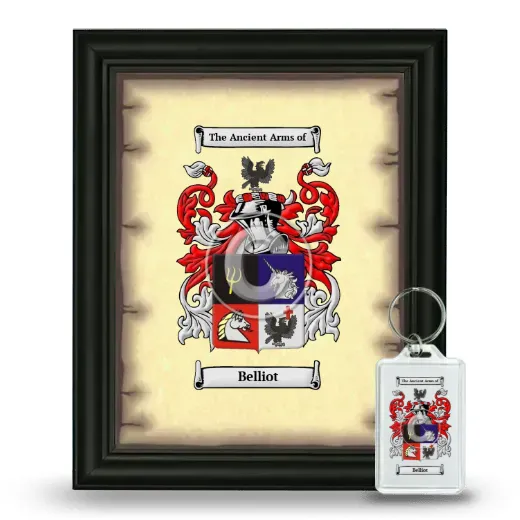 Belliot Framed Coat of Arms and Keychain - Black