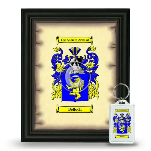 Belloch Framed Coat of Arms and Keychain - Black