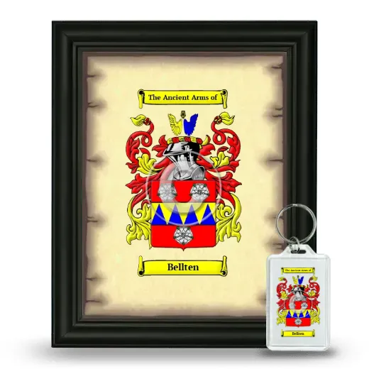 Bellten Framed Coat of Arms and Keychain - Black