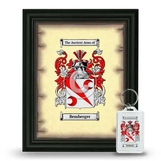 Bemberger Framed Coat of Arms and Keychain - Black