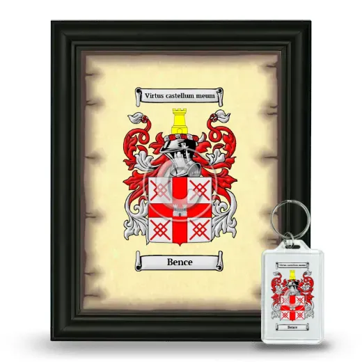 Bence Framed Coat of Arms and Keychain - Black